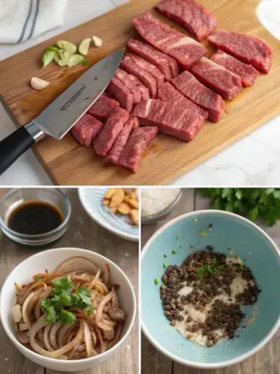 Four-step process of making sticky fingers scone mix, including preheating the oven, mixing dry ingredients, cutting in butter, and shaping the dough.