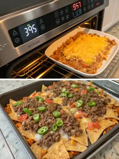 A step-by-step visual guide to making loaded doritos, showcasing the preparation and final presentation.