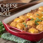 Chili Cheese Tater Tot Casserole with crispy tater tots and melted cheese